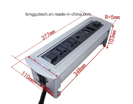 Round Edge Electrical Flipping Desktop Socket